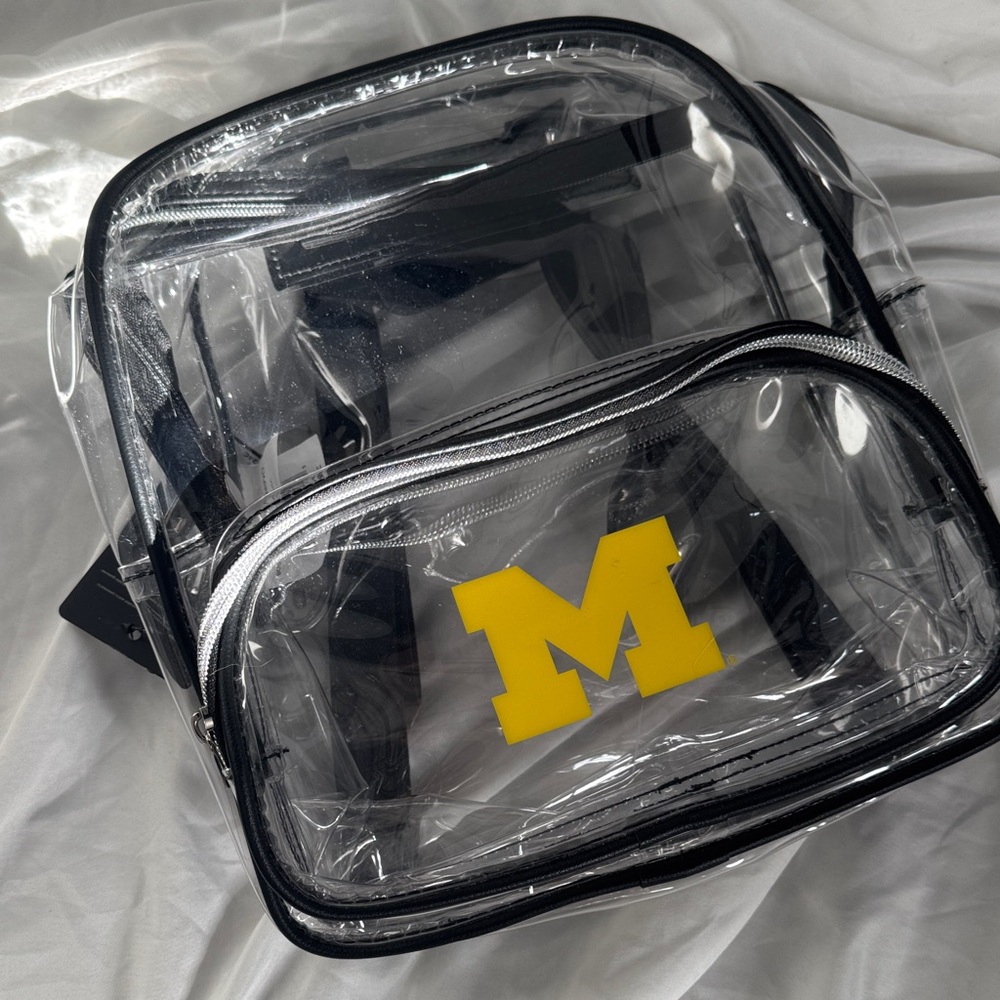 NWT University of Michigan clear backpack